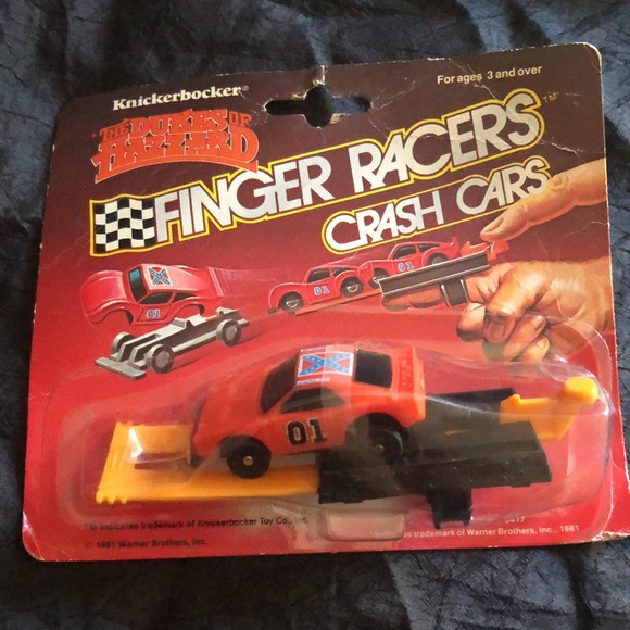 Knickerbocker Dukes of Hazzard Finger Racers Crash Cars Dodge Charger New in Box - Picture 14 of 14